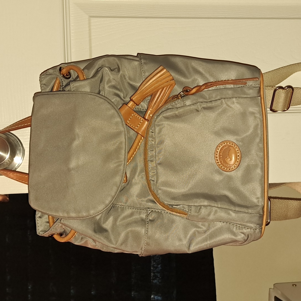 Dooney and Bourke small backpack Grey and Tan